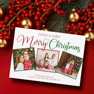 Cartes Pour Fêtes Annuelles Beau très joyeux Noël 3 Photo Collage