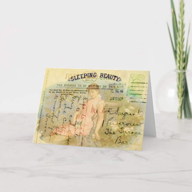 Cartes Pour Fêtes Annuelles Beauté dormante (Devant)