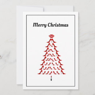 Cartes Pour Fêtes Annuelles Beauté Femme Rouge Haut talon Chaussures Noël