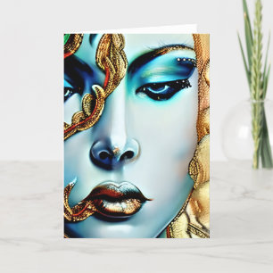Cartes Pour Fêtes Annuelles Beauté mystique Déesse dorée Ai Art
