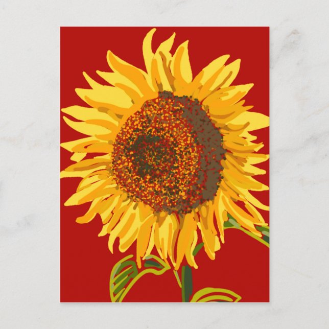 Cartes Pour Fêtes Annuelles Beautiful big sunflower (Devant)