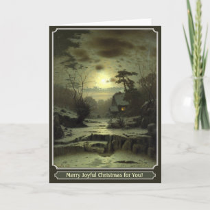 Cartes Pour Fêtes Annuelles beautiful Christmas card with winter night artwork