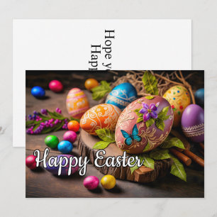 Cartes Pour Fêtes Annuelles Beaux oeufs de Pâques décoratifs