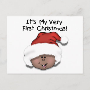 Cartes Pour Fêtes Annuelles Bébé afro-américain 1er Noël