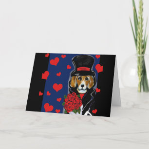 CARTES POUR FÊTES ANNUELLES BÉBÉ BEAGLE DE LA SAINT-VALENTIN