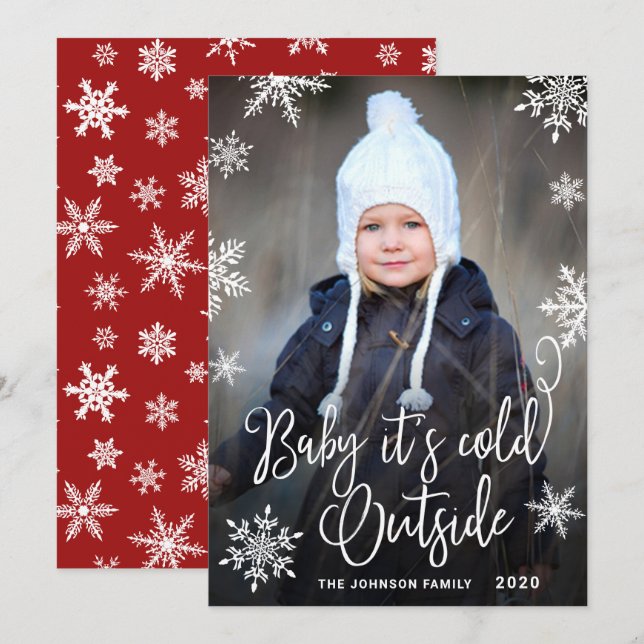 Cartes Pour Fêtes Annuelles Bébé de Noël c'est covid dehors (Devant / Derrière)