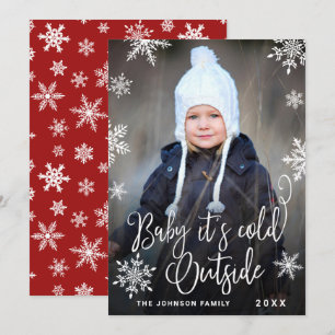 Cartes Pour Fêtes Annuelles Bébé de Noël, c'est le vif dehors