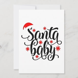 Cartes Pour Fêtes Annuelles Bébé du Père Noël Annonce de Grossesse Noël