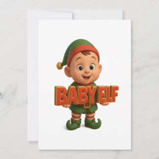 Cartes Pour Fêtes Annuelles Bébé Elfe - Joyeux Noël