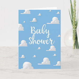 Cartes Pour Fêtes Annuelles Bébé Fête Nuages Blancs Gonflés