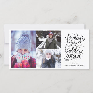 Cartes Pour Fêtes Annuelles Bébé il fait froid à l'extérieur scénario moderne