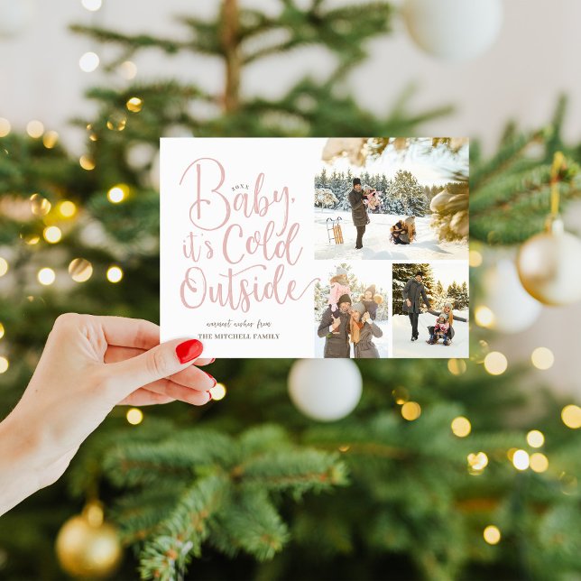 Cartes Pour Fêtes Annuelles Bébé Il fait froid dehors 3 Photo (Créateur téléchargé)