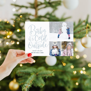 Cartes Pour Fêtes Annuelles Bébé Il fait froid dehors 3 Photo
