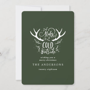 Cartes Pour Fêtes Annuelles Bébé il fait froid dehors cerf Noël