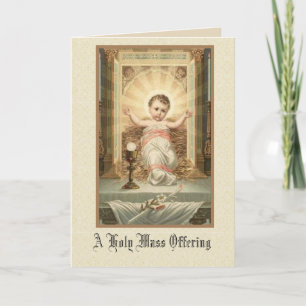 Cartes Pour Fêtes Annuelles Bébé Jésus Tabernacle Messe Offrant Mémorial