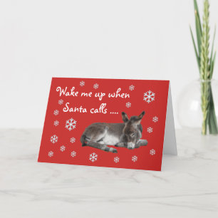 Cartes Pour Fêtes Annuelles Bébé mignon âne rouge Noël