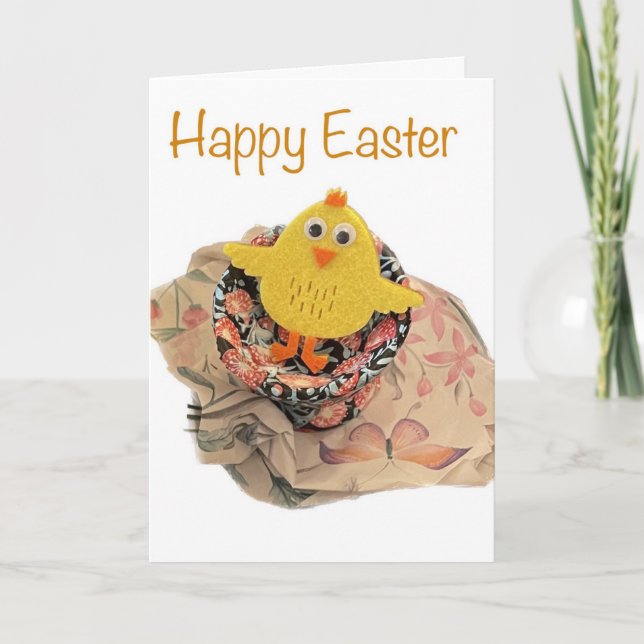 Cartes Pour Fêtes Annuelles Bébé mignon poussin Pâques (Devant)