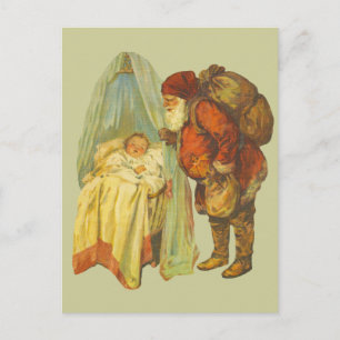 Cartes Pour Fêtes Annuelles Bébé Noël Clause de Noël Vintage