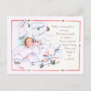 Cartes Pour Fêtes Annuelles Bébé Nouvel An Sainte Vierge Ange Chérubin