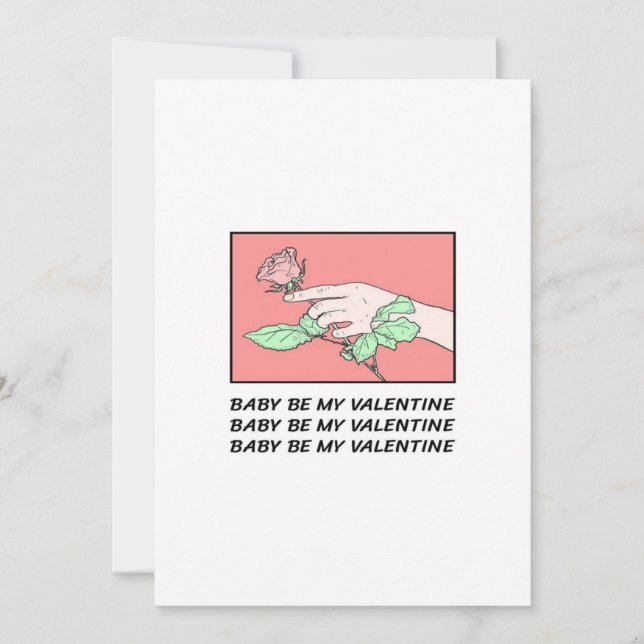 Cartes Pour Fêtes Annuelles Bébé Sois Ma Saint-Valentin (Devant)
