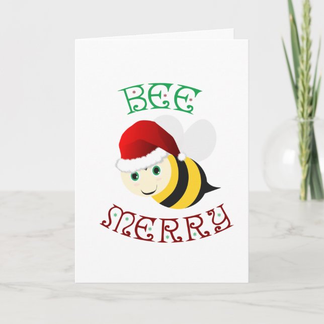 Cartes Pour Fêtes Annuelles Bee Merry (Devant)