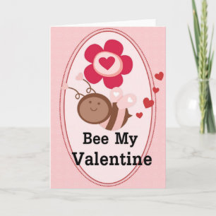 Cartes Pour Fêtes Annuelles Bee My Valentine Bumble Bee Greeting Card