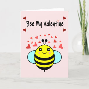 Cartes Pour Fêtes Annuelles Bee My Valentine - Jolie Bee Valentine's Day