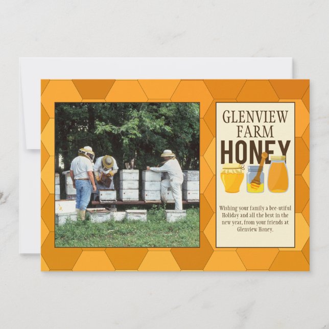 Cartes Pour Fêtes Annuelles Beekeeper Photo Professional Beehives (Devant)
