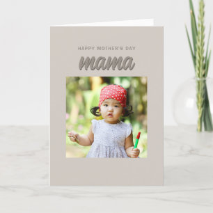 Cartes Pour Fêtes Annuelles Beige moderne maman Enfants Photo Fête des mères