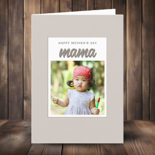 Cartes Pour Fêtes Annuelles Beige moderne maman Enfants Photo Fête des mères