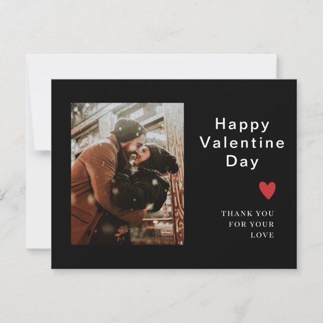 Cartes Pour Fêtes Annuelles Beige Photo Main Écrit Amour Valentine (Devant)