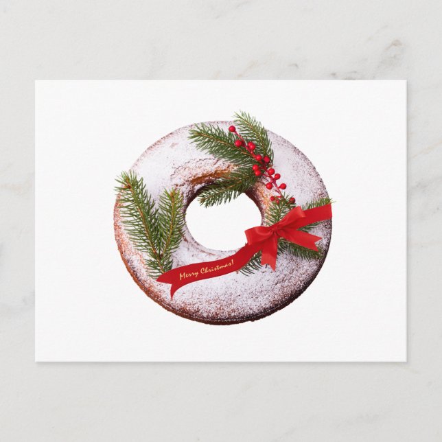 Cartes Pour Fêtes Annuelles Beignet de Noël (Devant)