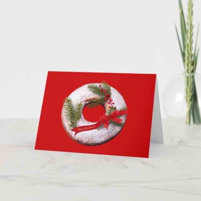 Cartes Pour Fêtes Annuelles Beignet de Noël (Devant)