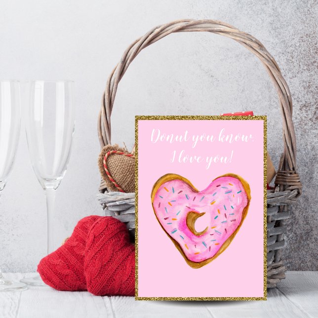 Cartes Pour Fêtes Annuelles Beignet Vous Connaissez, Je Vous Aime ! Saint-Vale (Créateur téléchargé)