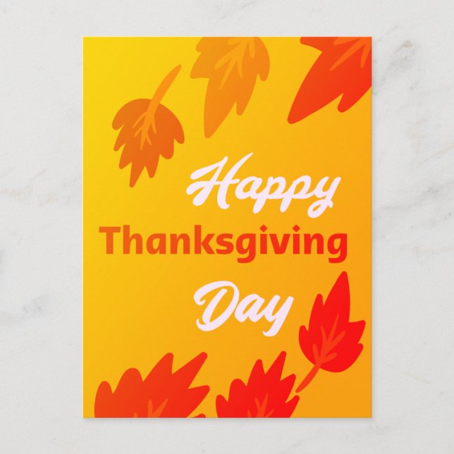 Cartes Pour Fêtes Annuelles Bel Bon thanksgiving avec automne Feuille (Devant)