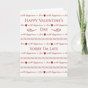 Cartes Pour Fêtes Annuelles Belated Valentine's Day, Elegant Script Lettering