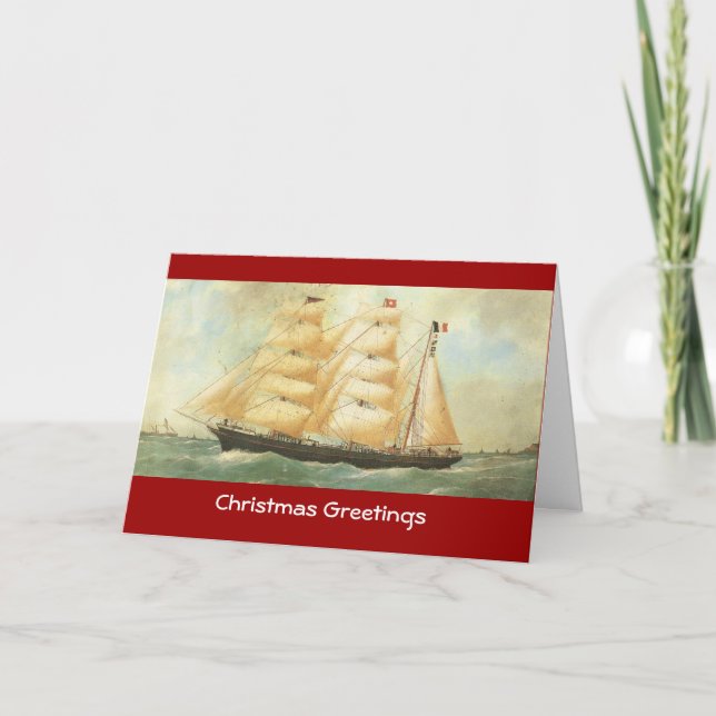 Cartes Pour Fêtes Annuelles Belem, bateau de navigation français, 1902 (Devant)