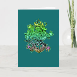 Cartes Pour Fêtes Annuelles Belle année des cadeaux de dragon