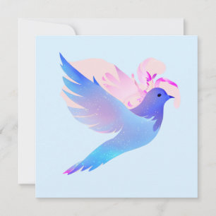 Cartes Pour Fêtes Annuelles Belle Aquarelle Bleue