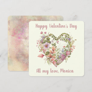 Cartes Pour Fêtes Annuelles Belle, Aquarelle, Fleurs sauvages en vacances de c