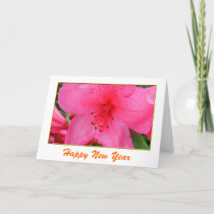 Cartes Pour Fêtes Annuelles Belle azalée rose Fleurs Nouvel An