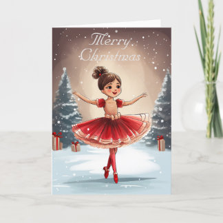 Cartes Pour Fêtes Annuelles Belle Ballerine d'hiver Casse-Noisette de Noël