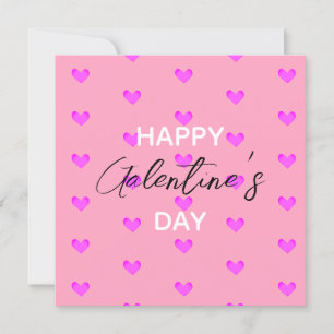 Cartes Pour Fêtes Annuelles Belle Bubblegum Coeurs roses Bonne Journée des Gal