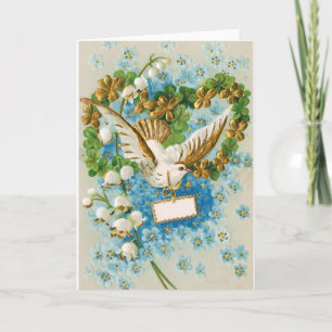Cartes Pour Fêtes Annuelles Belle colombe blanche paisible