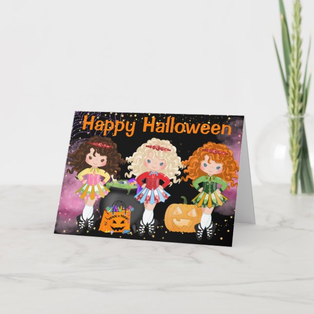 Cartes Pour Fêtes Annuelles Belle Danse Irlandaise Célébration de la danse Hal (Devant)