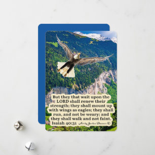 Cartes Pour Fêtes Annuelles Belle Écriture d'Aigle Ésaïe 40:31
