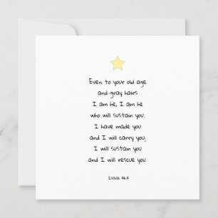 Cartes Pour Fêtes Annuelles Belle Écriture Encourageante Bible Verse Isaiah