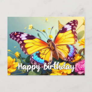 Cartes Pour Fêtes Annuelles Belle et vive conception papillon Abstrait