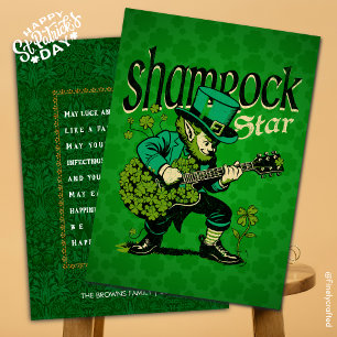 Cartes Pour Fêtes Annuelles Belle étoile celtique Shamrock Saint Patrick's Day