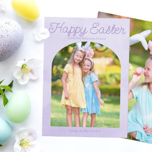 Cartes Pour Fêtes Annuelles Belle Famille de Pâques Photo Lumière Arc violet